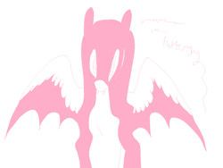 Size: 1093x822 | Tagged: safe, artist:squilko, fluttershy, bat pony, hybrid, pegabat, pegasus, pony, g4, alternate design, alternate universe, monochrome, simple background, solo, white background