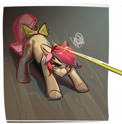 Size: 2634x2687 | Tagged: safe, artist:annna markarova, roseluck, pony, g4, behaving like a dog, bow, high res, leash, pony pet, rosepet, solo, tail, tail bow