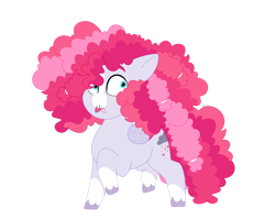 Size: 1280x1024 | Tagged: safe, artist:itstechtock, oc, oc only, oc:aura moonstone, pegasus, pony, g5, female, filly, foal, magical lesbian spawn, offspring, parent:izzy moonbow, parent:pipp petals, parents:moonpetals, simple background, solo, transparent background
