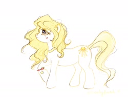 Size: 1972x1510 | Tagged: safe, oc, oc only, earth pony, pony, august sun, jewelry, jewels, light skin, simple background, solo, sun, tail, white background, yellow mane, yellow tail