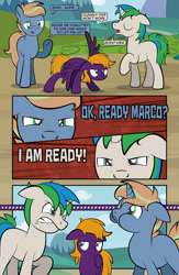 Size: 1920x2948 | Tagged: safe, artist:alexdti, oc, oc:brainstorm (alexdti), oc:purple creativity, oc:star logic, pegasus, pony, unicorn, comic:quest for friendship retold