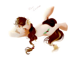 Size: 1500x1200 | Tagged: safe, artist:ren-casper, pony, butt, ear piercing, female, piercing, plot, simple background, solo, white background