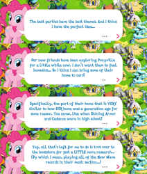 Size: 2048x2418 | Tagged: safe, gameloft, pinkie pie, earth pony, pony, g4, my little pony: magic princess, official, dialogue, dialogue box, english, event, female, high res, implied princess cadance, implied shining armor, mare, mobile game, speech bubble, text
