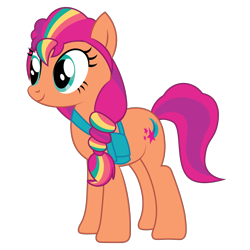 Size: 1200x1200 | Tagged: safe, artist:prixy05, sunny starscout, earth pony, pony, g4, g5, g5 to g4, generation leap, mane stripe sunny, simple background, solo, transparent background, vector