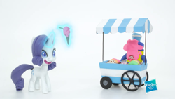 Size: 1280x720 | Tagged: safe, rarity, pony, unicorn, g4, g4.5, my little pony: pony life, my little pony: stop motion short, food, hasbro, hasbro logo, ice cream, ice cream cone, logo, play-doh, stop motion