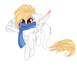 Size: 963x830 | Tagged: safe, artist:krissstudios, oc, oc only, oc:sally lovely, pegasus, pony, clothes, female, mare, scarf, simple background, solo, transparent background