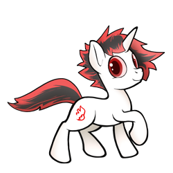 Size: 2400x2400 | Tagged: safe, artist:darkdoomer, oc, oc only, oc:zaknel, pony, unicorn, high res, horn, ponybooru collab 2023, simple background, solo, transparent background, unicorn oc