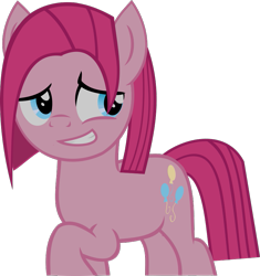 Size: 819x873 | Tagged: safe, artist:retroponybro, pinkie pie, earth pony, pony, g4, base used, bubble berry, bubblini davinci berry, grin, male, pinkamena diane pie, rule 63, simple background, smiling, solo, transparent background, vector, younger