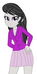 Size: 517x1031 | Tagged: safe, artist:robertsonskywa1, octavia melody, human, equestria girls, g4, blazer, clothes, cosplay, costume, crossover, dc comics, female, hand on hip, lois lane, photo, simple background, skirt, solo, superman, white background