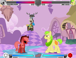 Size: 633x480 | Tagged: artist needed, safe, big macintosh, discord, earth pony, pony, fighting is magic, fighting is magic - roots, g4, chaos, discorded landscape, discorded ponyville, palette swap, recolor, zalgojack