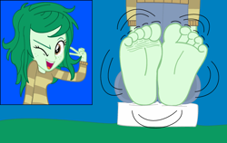 Size: 2390x1506 | Tagged: safe, artist:wallflowerblusheqg, wallflower blush, human, equestria girls, equestria girls specials, g4, my little pony equestria girls: better together, my little pony equestria girls: forgotten friendship, base used, feet, female, fetish, foot fetish, foot focus, legs, pictures of legs, soles, solo, toes, wiggling toes