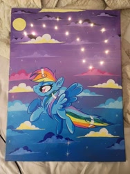 Size: 1500x2000 | Tagged: safe, artist:annuthecatgirl, rainbow dash, pegasus, pony, g4, painting, traditional art