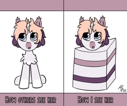 Size: 2062x1721 | Tagged: safe, artist:hardrock, oc, oc:judith, pony, unicorn, cake, food, sitting, solo