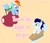 Size: 2016x1737 | Tagged: safe, artist:mlplary6, rainbow dash, soarin', pegasus, pony, g4, apple, apple pie, boyfriend and girlfriend, female, food, looking at each other, looking at someone, love, male, mare, pie, ship:soarindash, shipping, smiling, smiling at each other, stallion, straight, text