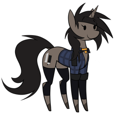 Size: 3146x3026 | Tagged: safe, artist:fenixdust, oc, oc only, oc:ivy, pony, unicorn, clothes, high res, hockless socks, jewelry, simple background, socks, solo, transparent background
