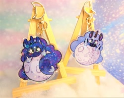 Size: 4096x3242 | Tagged: safe, artist:lrusu, nightmare moon, princess luna, alicorn, pony, g4, keychain, moon