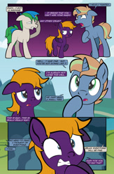 Size: 1920x2948 | Tagged: safe, artist:alexdti, oc, oc only, oc:brainstorm (alexdti), oc:purple creativity, oc:star logic, pegasus, pony, unicorn, comic:quest for friendship retold