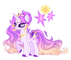 Size: 1920x1610 | Tagged: safe, artist:afterglory, oc, alicorn, pony, alicorn oc, female, horn, magical lesbian spawn, mare, offspring, parent:princess celestia, parent:twilight sparkle, parents:twilestia, simple background, solo, transparent background, wings