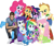 Size: 736x618 | Tagged: safe, edit, applejack, fluttershy, pinkie pie, rainbow dash, rarity, sci-twi, spike, spike the regular dog, sunset shimmer, twilight sparkle, dog, human, equestria girls, g4, downvote bait, humane five, humane seven, humane six, justin bieber