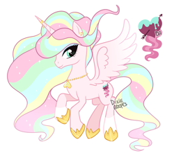 Size: 2000x1770 | Tagged: safe, artist:dixieadopts, oc, oc only, oc:radiant romance, alicorn, pony, alicorn oc, coat markings, colored wings, ear piercing, earring, ethereal mane, ethereal tail, eyeshadow, female, flying, gradient wings, green eyes, hoof shoes, horn, horn jewelry, horn ring, jewelry, magical lesbian spawn, makeup, mare, necklace, offspring, parent:princess cadance, parent:vapor trail, piercing, ring, simple background, socks (coat markings), solo, sparkly mane, sparkly tail, spread wings, tail, transparent background, wings