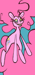 Size: 828x1792 | Tagged: safe, artist:bimtimtom, pinkie pie, earth pony, pony, g4, big mane, big tail, blue background, simple background, solo, tail