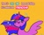 Size: 2048x1620 | Tagged: safe, artist:petaltwinkle, twilight sparkle, alicorn, pony, g4, female, mare, no pupils, simple background, smiling, solo, sparkles, spread wings, text, twilight sparkle (alicorn), wings, yellow background