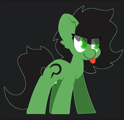 Size: 3667x3550 | Tagged: safe, artist:moonydusk, oc, oc only, oc:filly anon, female, filly, gray background, high res, simple background, solo, tongue out