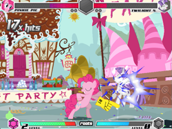 Size: 639x479 | Tagged: safe, pinkie pie, twilight sparkle, twilight velvet, earth pony, pony, unicorn, fighting is magic, g4, palette swap, recolor, sugarcube corner