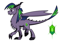 Size: 2092x1423 | Tagged: safe, artist:bronyofgalifrey9, oc, oc only, oc:kyron, dracony, dragon, hybrid, cloven hooves, dewclaw, interspecies offspring, male, offspring, parent:spike, parent:twilight sparkle, parents:twispike, simple background, solo, white background