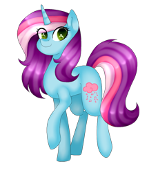 Size: 812x887 | Tagged: safe, artist:oniiponii, oc, oc only, pony, unicorn, eyelashes, female, heart, heart eyes, horn, mare, raised hoof, simple background, solo, transparent background, unicorn oc, wingding eyes