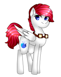Size: 701x885 | Tagged: safe, artist:oniiponii, oc, oc only, pegasus, pony, female, goggles, mare, pegasus oc, simple background, smiling, solo, transparent background, wings