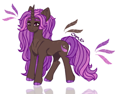 Size: 4000x3000 | Tagged: safe, artist:hell-fire13, oc, oc only, pony, unicorn, concave belly, hoof polish, horn, reflection, simple background, solo, unicorn oc, white background
