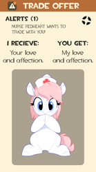 Size: 2500x4500 | Tagged: safe, artist:aquaticvibes, edit, nurse redheart, earth pony, pony, g4, /mlp/ tf2 general, crossover, cute, female, heartabetes, mare, meme, team fortress 2, trade offer
