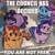 Size: 2048x2048 | Tagged: safe, alternate version, artist:cardigansandcats, sci-twi, starlight glimmer, sunset shimmer, trixie, twilight sparkle, pony, unicorn, g4, bad end, beanbrows, blush sticker, blushing, caption, cute, diatrixes, ember's worst nightmare, equestria girls ponified, eyebrows, eyebrows visible through hair, female, fren, frown, glimmerbetes, high res, image macro, intentional spelling error, looking at you, mare, ponified, ponified animal photo, sci-twiabetes, shimmerbetes, text, twiabetes, unicorn sci-twi