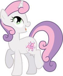 Size: 1600x1925 | Tagged: safe, artist:90sigma, artist:maddietheuniversalfan68, edit, sweetie belle, pony, unicorn, g4, adult, alternate cutie mark, alternate universe, cute, diasweetes, female, girly girl, mare, older, older sweetie belle, open mouth, open smile, raised hoof, raised leg, simple background, smiling, solo, transparent background, vector