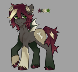 Size: 3085x2878 | Tagged: safe, artist:pseudonight, oc, oc only, bat pony, pegasus, pony, commission, green eyes, high res, ponysona, red hair