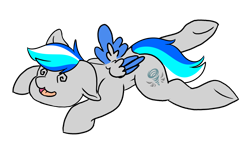 Size: 2000x1164 | Tagged: safe, artist:noxi1_48, oc, oc only, oc:hawker hurricane, pegasus, pony, daily dose of friends, colored wings, simple background, solo, swirly eyes, transparent background, two toned wings, wings