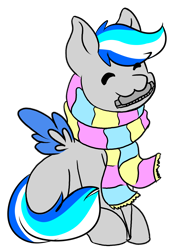 Size: 1444x2000 | Tagged: safe, artist:noxi1_48, oc, oc only, oc:hawker hurricane, pegasus, pony, daily dose of friends, clothes, colored wings, harmonica, musical instrument, scarf, simple background, solo, striped scarf, transparent background, two toned wings, wings