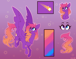 Size: 4500x3500 | Tagged: safe, artist:celes-969, oc, oc only, pegasus, pony, gradient background, pegasus oc, reference sheet, solo