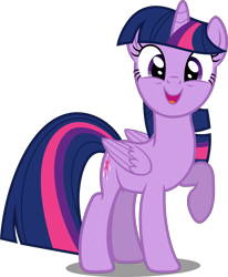 Size: 5000x6061 | Tagged: safe, artist:dashiesparkle, edit, vector edit, twilight sparkle, alicorn, pony, g4, .svg available, cute, folded wings, looking at you, open mouth, open smile, raised hoof, simple background, smiling, solo, transparent background, twiabetes, twilight sparkle (alicorn), vector, wings