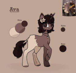 Size: 1950x1870 | Tagged: safe, artist:_alixxie_, oc, oc:ava (alixxie), pony, unicorn, female, mare, reference sheet, solo