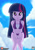 Size: 1414x2000 | Tagged: safe, alternate character, alternate version, artist:minusclass, part of a set, twilight sparkle, human, equestria girls, g4, belly button, bikini, bikini bottom, bikini top, breast squeeze, breasts, busty twilight sparkle, cleavage, clothes, cloud, female, legs, looking at you, midriff, outdoors, patreon, patreon logo, sky, smiling, smiling at you, stupid sexy twilight, sun, swimsuit