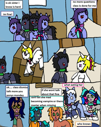 Size: 1405x1763 | Tagged: safe, artist:ask-luciavampire, oc, alicorn, changeling, earth pony, pegasus, pony, undead, vampire, vampony, werewolf, comic, tumblr