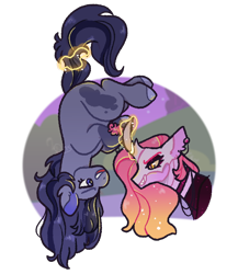 Size: 756x872 | Tagged: safe, artist:queerhorses, oc, oc only, oc:newsworthy, oc:soleil, changepony, hybrid, pegasus, pony, female, magic, magical lesbian spawn, offspring, parent:princess celestia, parent:queen chrysalis, parents:chryslestia