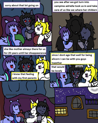 Size: 1369x1717 | Tagged: safe, artist:ask-luciavampire, oc, alicorn, pony, undead, vampire, vampony, comic, night, tumblr