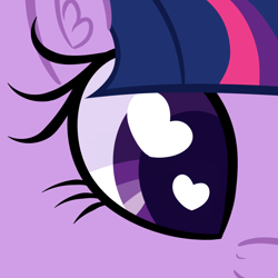 Size: 1280x1280 | Tagged: safe, artist:princessfaeron, twilight sparkle, pony, g4, heart, heart eyes, solo, wingding eyes