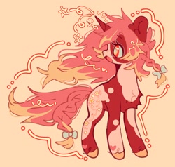 Size: 2048x1950 | Tagged: safe, artist:bunbunbewwii, oc, oc only, oc:firework dazzle, pony, unicorn, braid, horn, redesign, simple background, solo, unicorn oc, yellow background