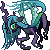 Size: 50x50 | Tagged: safe, artist:bananamantis, queen chrysalis, changeling, changeling queen, g4, icon, pixel art, simple background, solo, transparent background