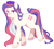 Size: 2280x2038 | Tagged: safe, artist:beetlepaws, royalette, earth pony, pony, g3, high res, hoof heart, jewelry, long hair, multicolored hair, purple hair, purple mane, simple background, solo, tiara, transparent background, underhoof, white