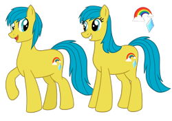 Size: 1700x1200 | Tagged: safe, artist:labyrinthine, oc, oc only, oc:july, oc:june, earth pony, pony, blue eyes, blue mane, female, male, mare, month ponies, siblings, simple background, transparent background, twins
